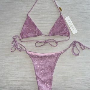 Meshki Amalia Metallic Bikini Set